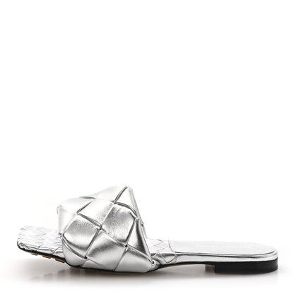 Bottega Veneta Nappa Maxi Intrecciato Lido Flat Sandals 39.5 Hollyhock 1 of 8