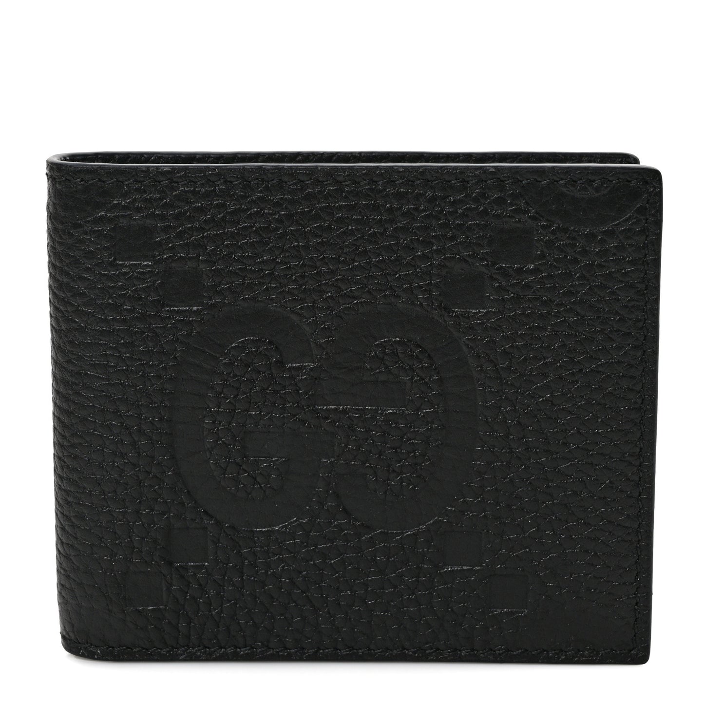 Piuma Calfskin Jumbo GG Embossed Wallet Black