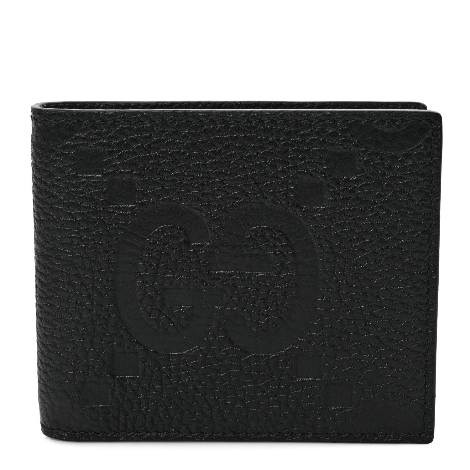 Gucci Piuma Calfskin Jumbo GG Embossed Wallet Black 1 of 6