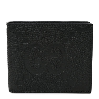 Gucci Piuma Calfskin Jumbo GG Embossed Wallet Black 1 of 6