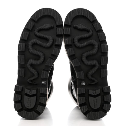 Gucci Nappa Frances GG Matelasse Platform Combat Boots 35.5 Black 5 of 9