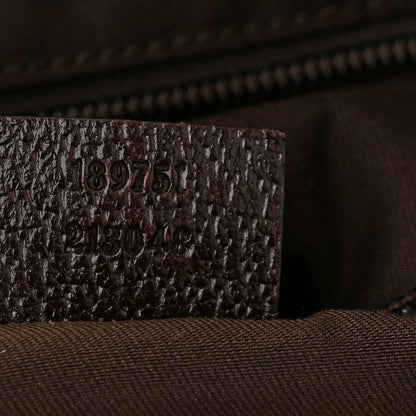 Gucci Monogram Web Medium Flat Messenger Bag Brown 7 of 10