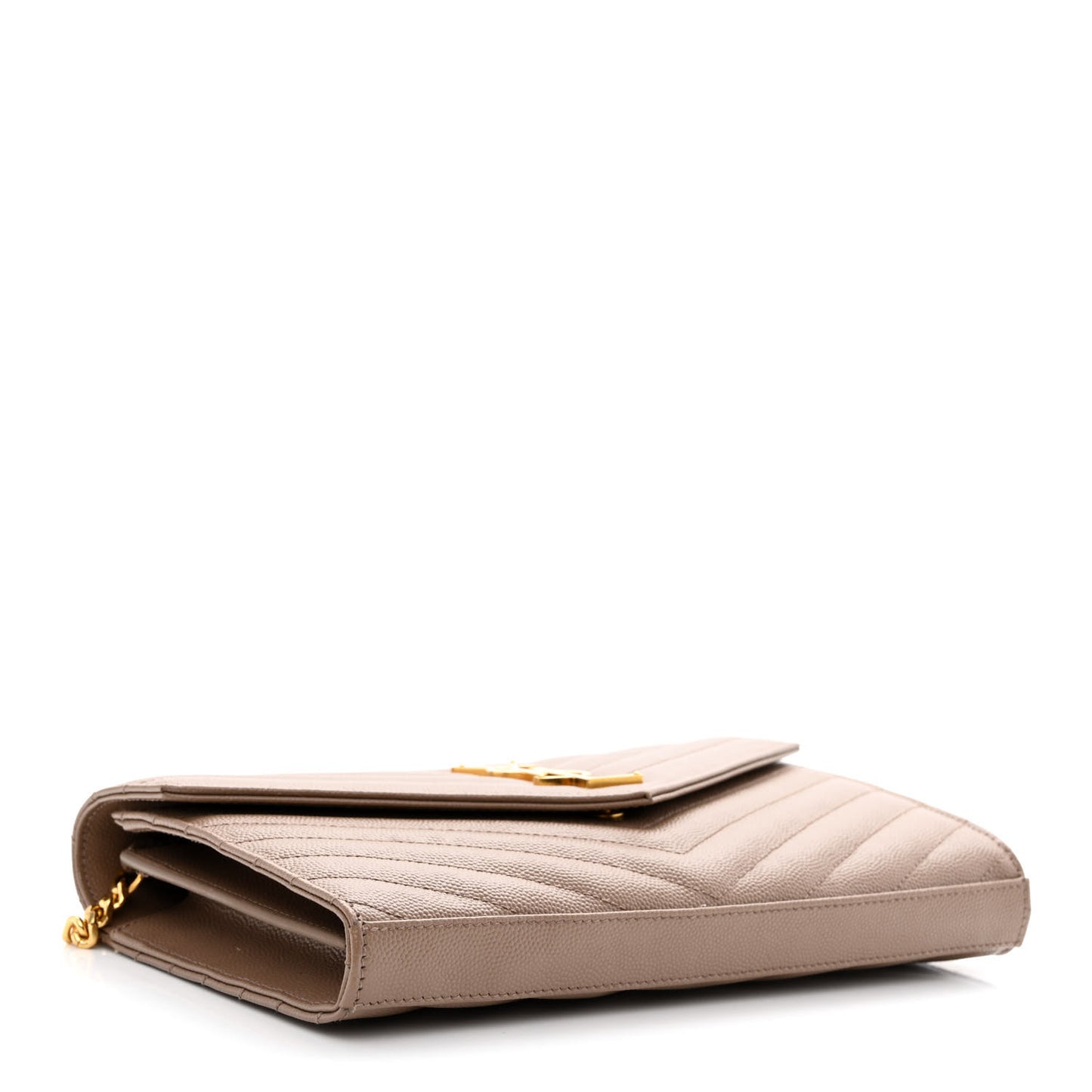 Grain De Poudre Matelasse Chevron Monogram Chain Wallet Fard