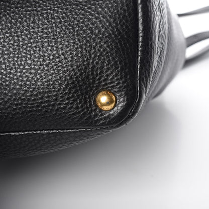Prada Vitello Daino Shoulder Bag Black 14 of 17