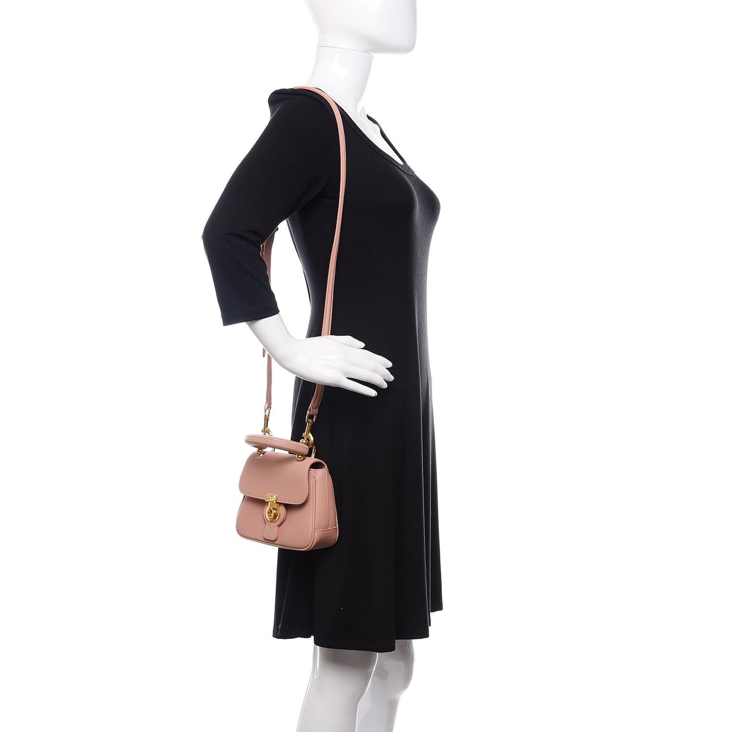 Trench Calfskin Mini DK88 Top Handle Bag Light Pink