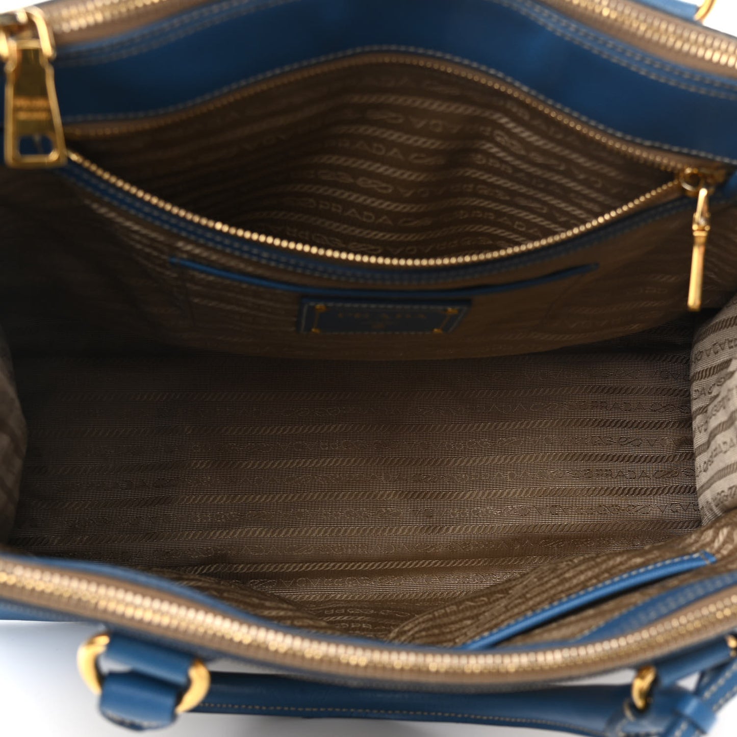 Jacquard Logo Tote Azzurro