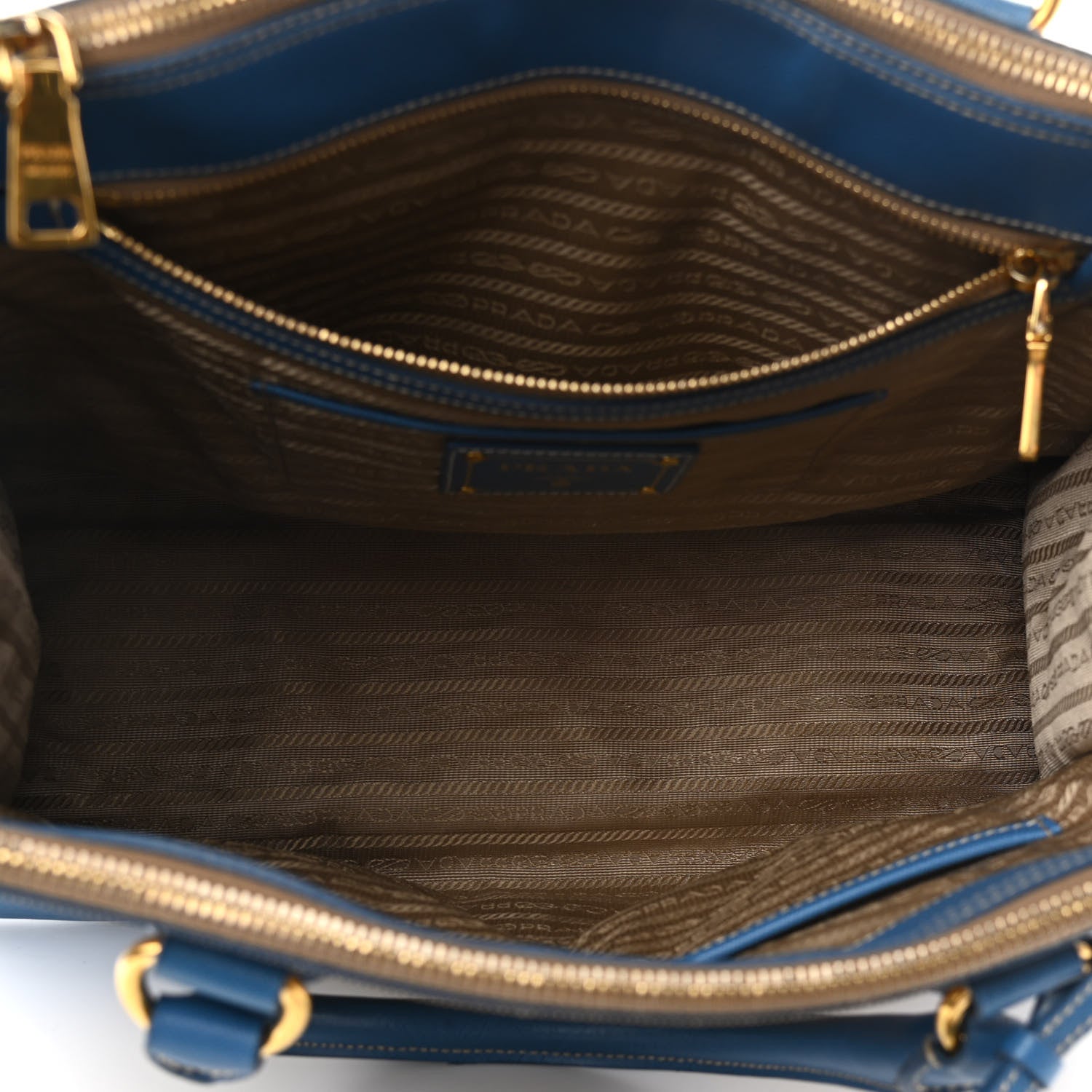 Prada Jacquard Logo Tote Azzurro 5 of 13