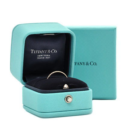 Tiffany 18K Rose Gold Diamond Metro Band Ring 52 6 5 of 5
