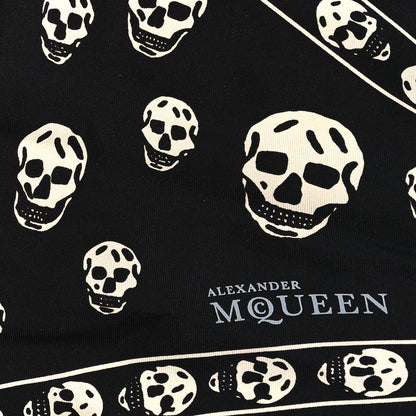 Alexander McQueen Silk Chiffon Skull Scarf Black Ivory 2 of 3