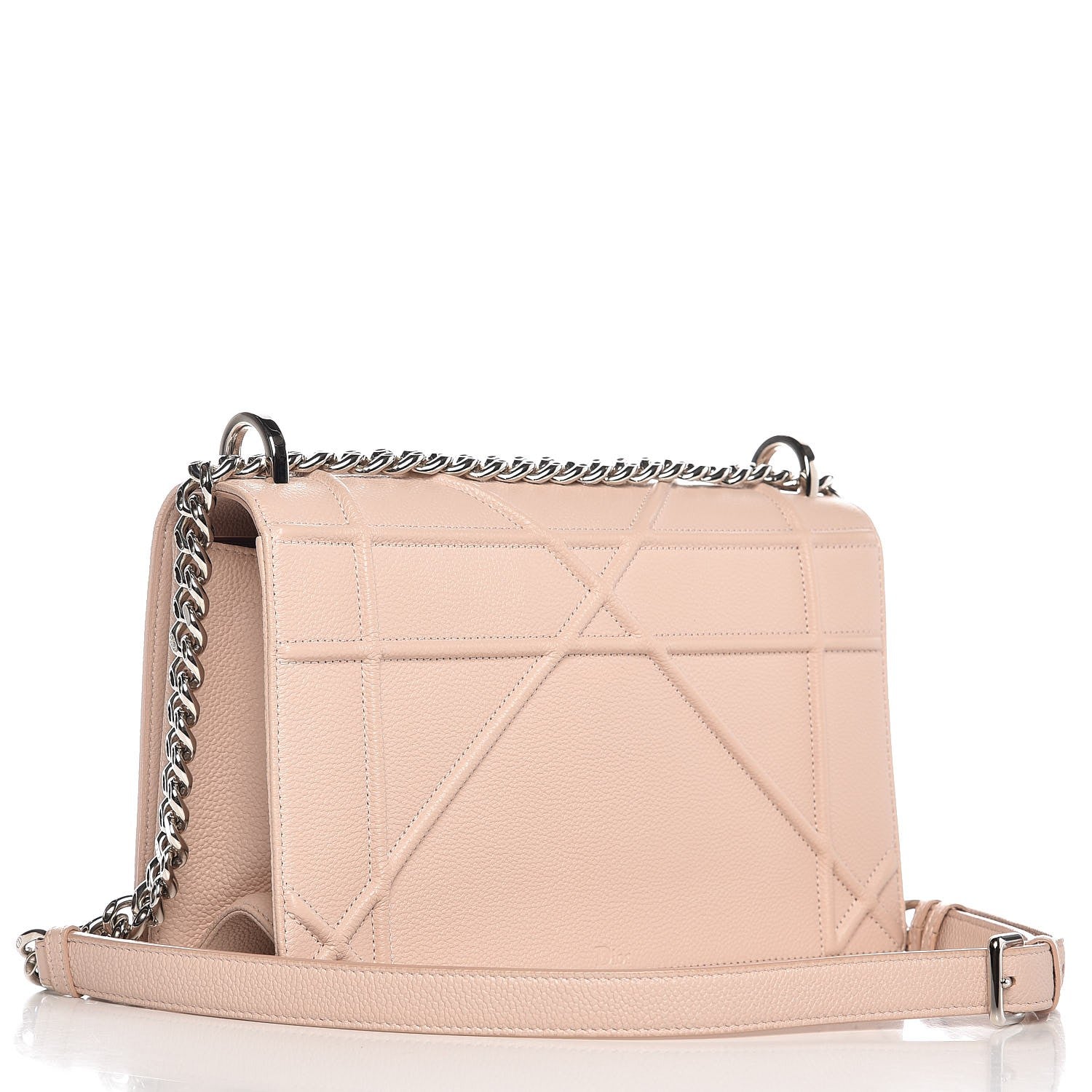Christian Dior Grained Calfskin Medium Diorama Flap Bag Nude 3 of 6