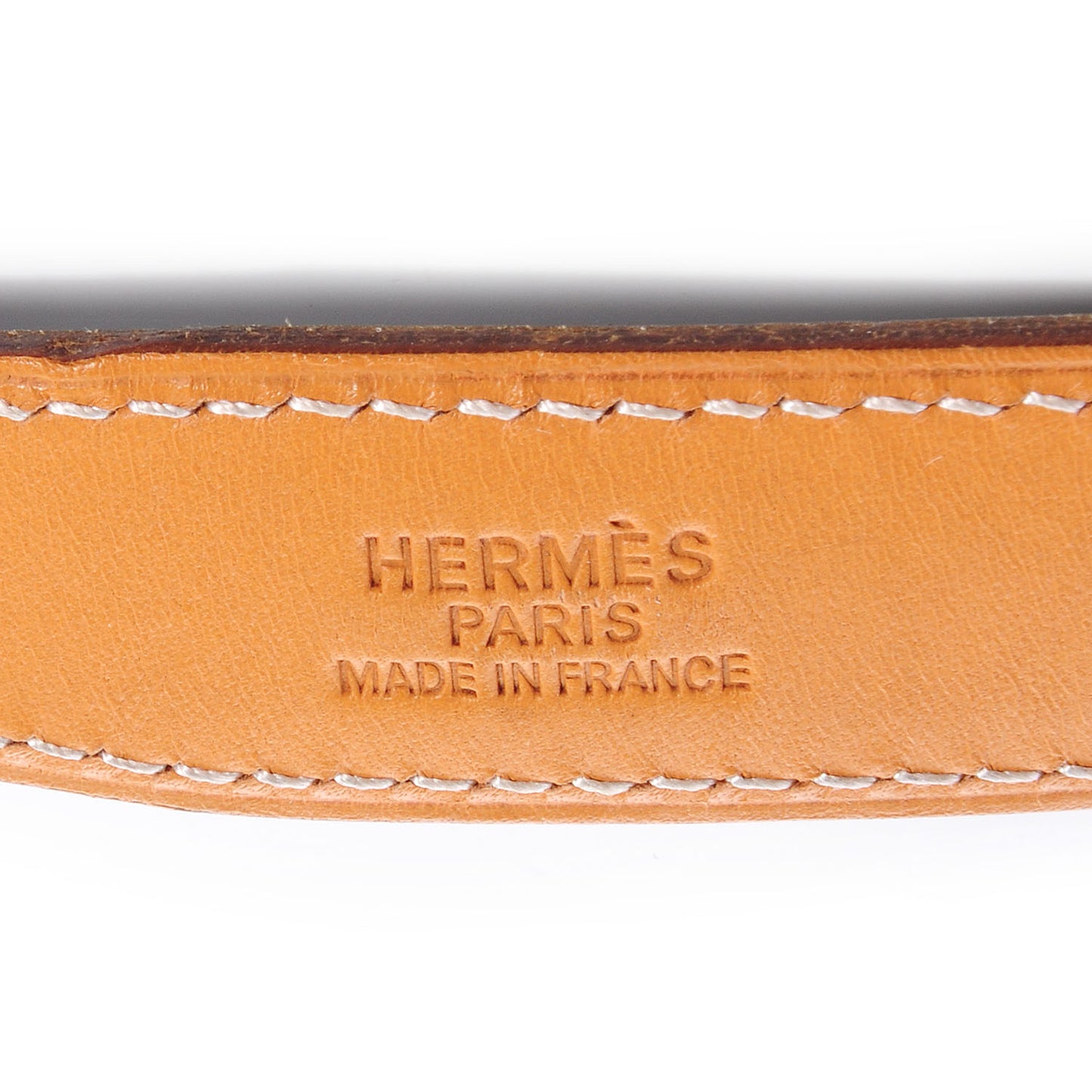 Vache Box Reversible 24mm Gold Constance H Belt Natural Noir 75