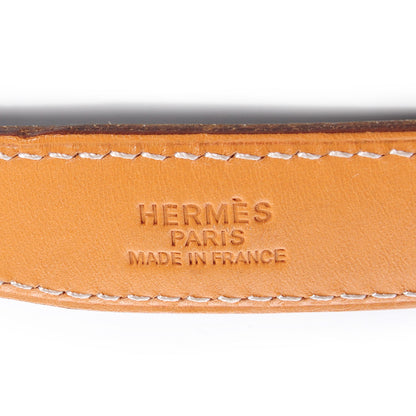 Hermes Vache Box Reversible 24mm Gold Constance H Belt Natural Noir 75 3 of 5