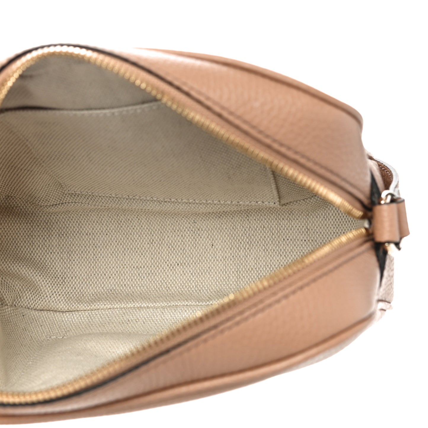 Pebbled Calfskin Small Soho Disco Bag Camelia
