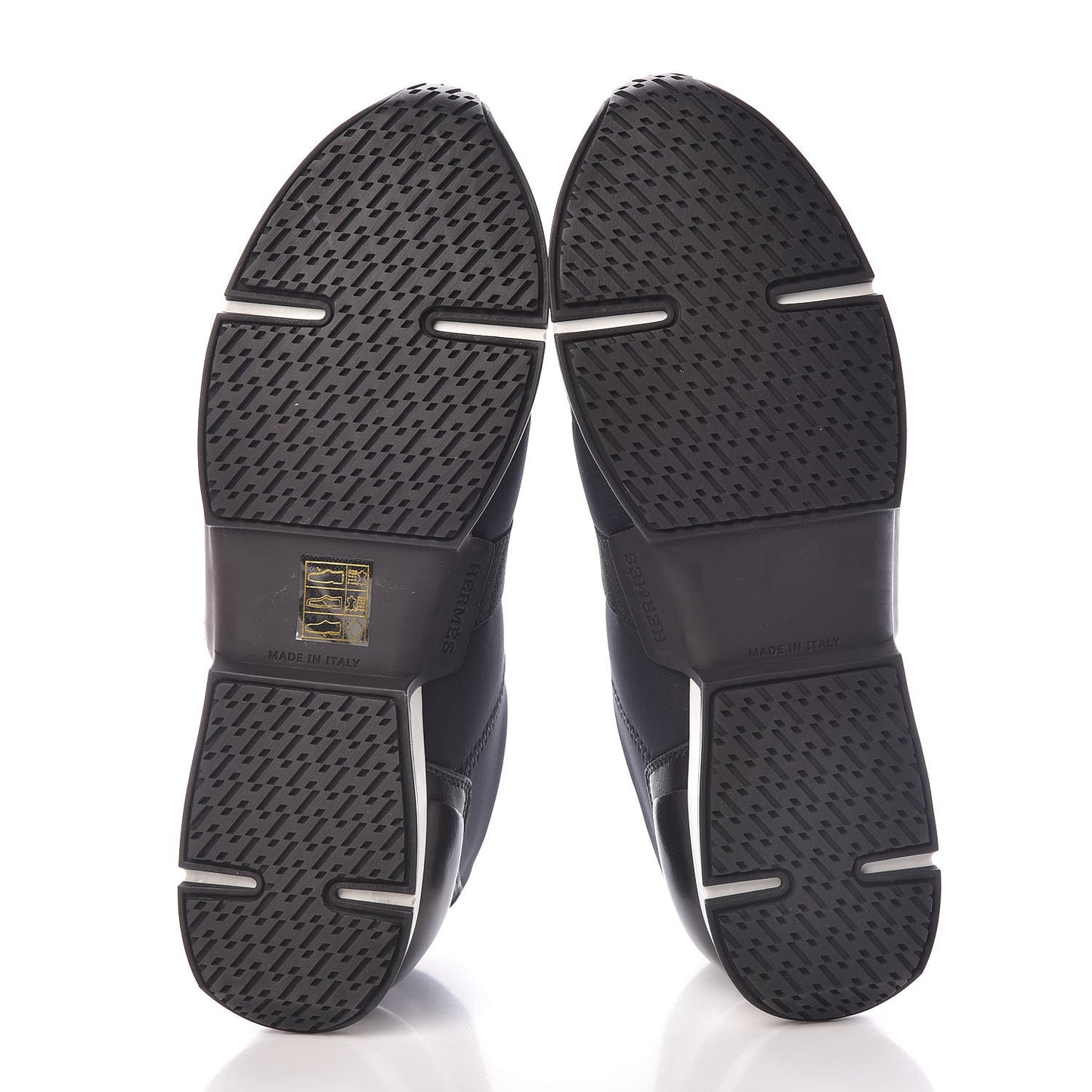 Technical Canvas Calfskin Run Sneakers 36 Black