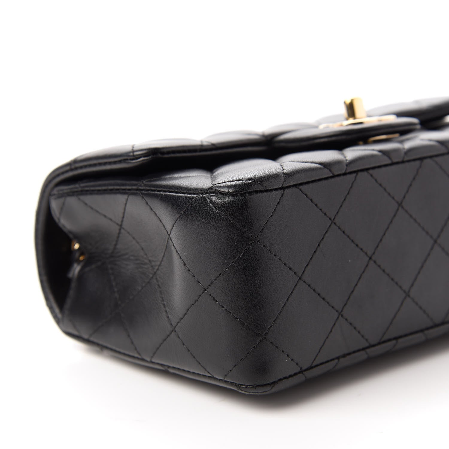 Chanel Lambskin Quilted Mini Rectangular Flap Black 6 of 11