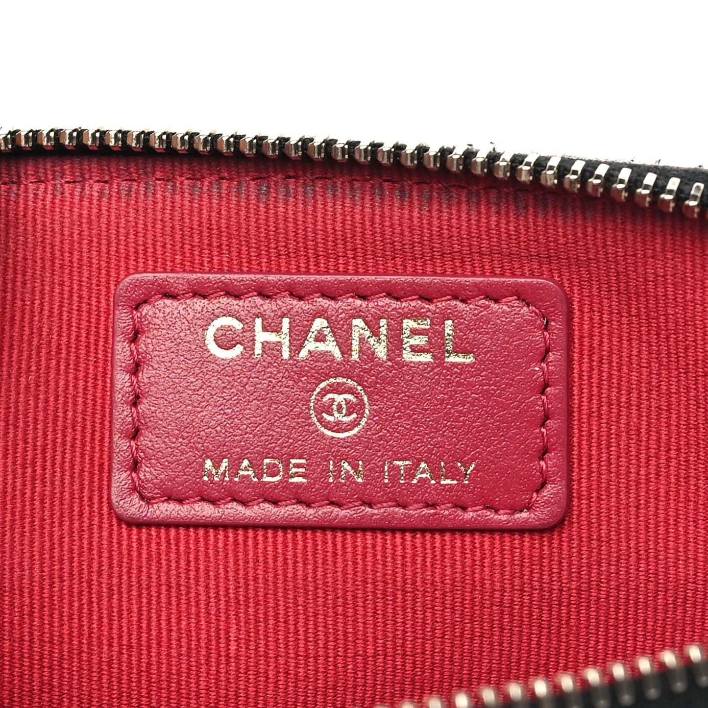 Lambskin Quilted Chanel 19 Zip Card Holder Wallet Black