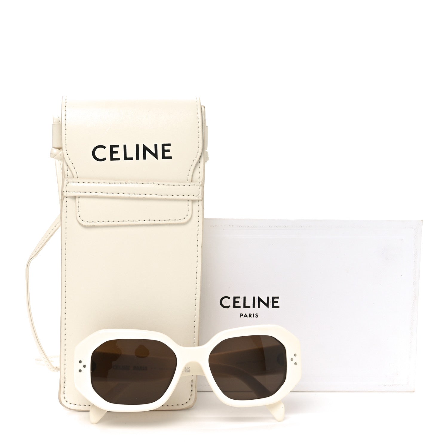Celine Acetate Sunglasses CL40255I Ivory 7 of 7