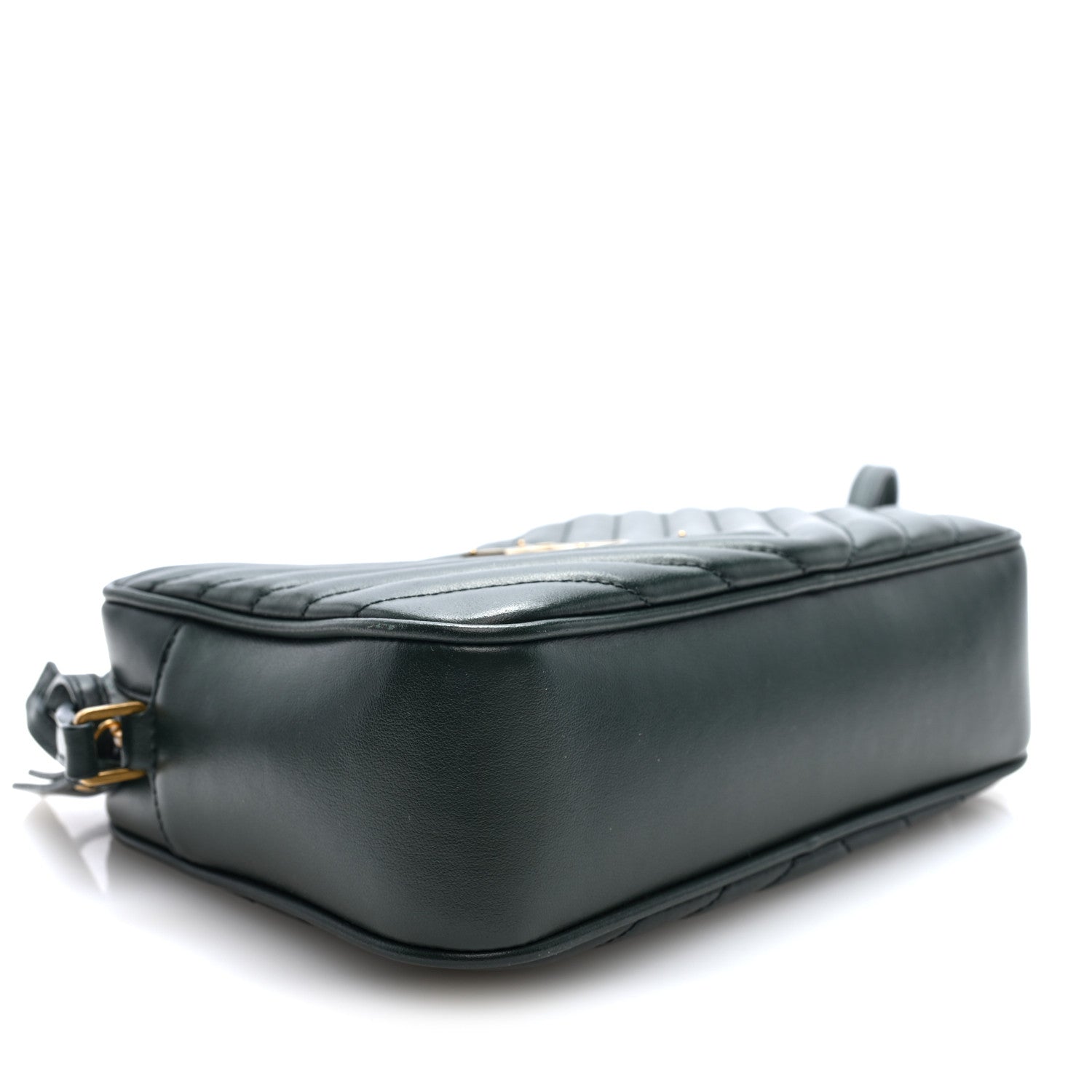 Saint Laurent Calfskin Matelasse Monogram Lou Camera Bag Vert Fonce 4 of 9