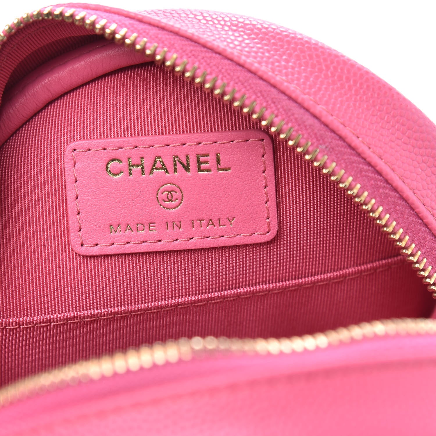 Chanel Caviar Quilted Round Clutch With Chain Pink 6 of 10