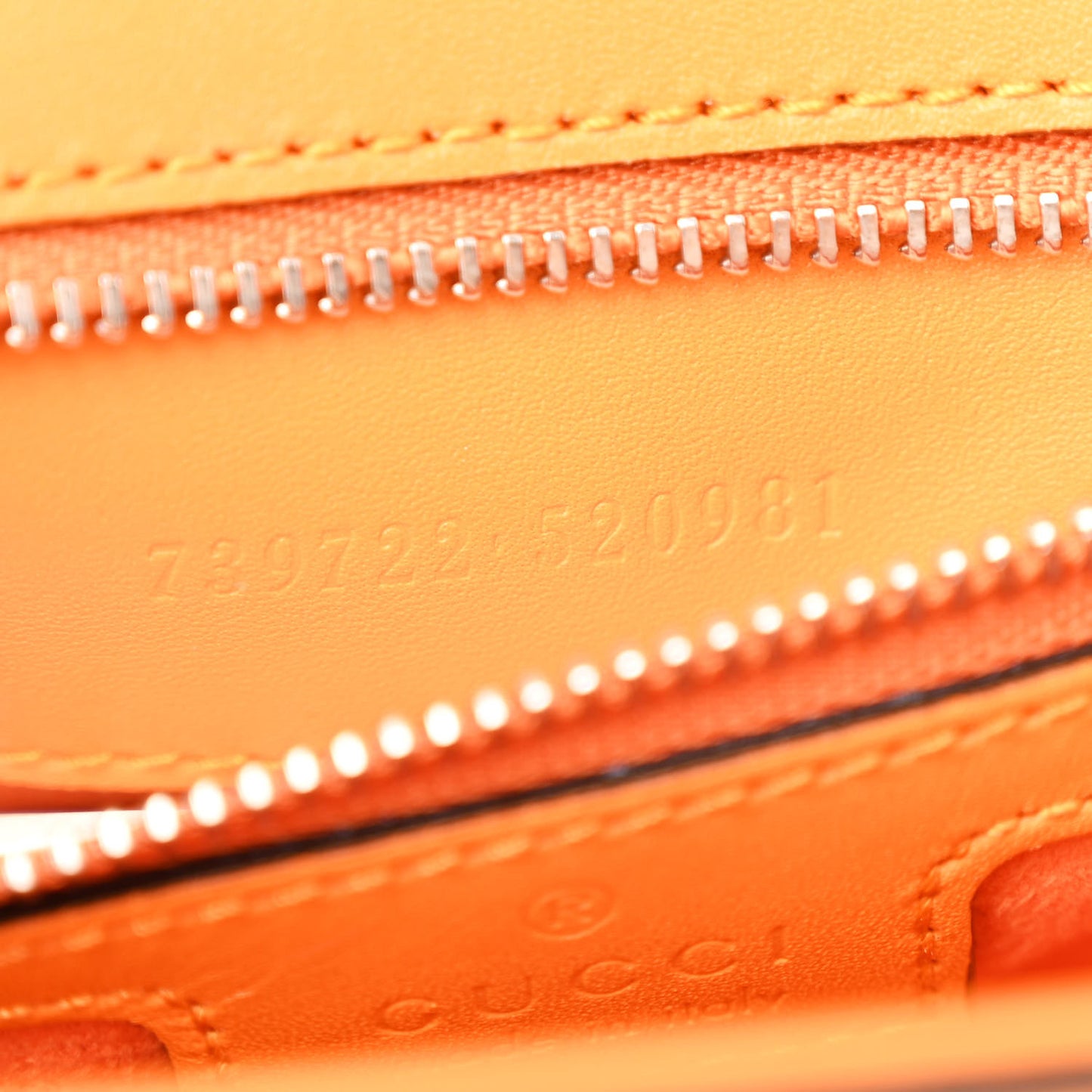 Senna Calfskin Petite GG Top Handle Shoulder Bag Orange