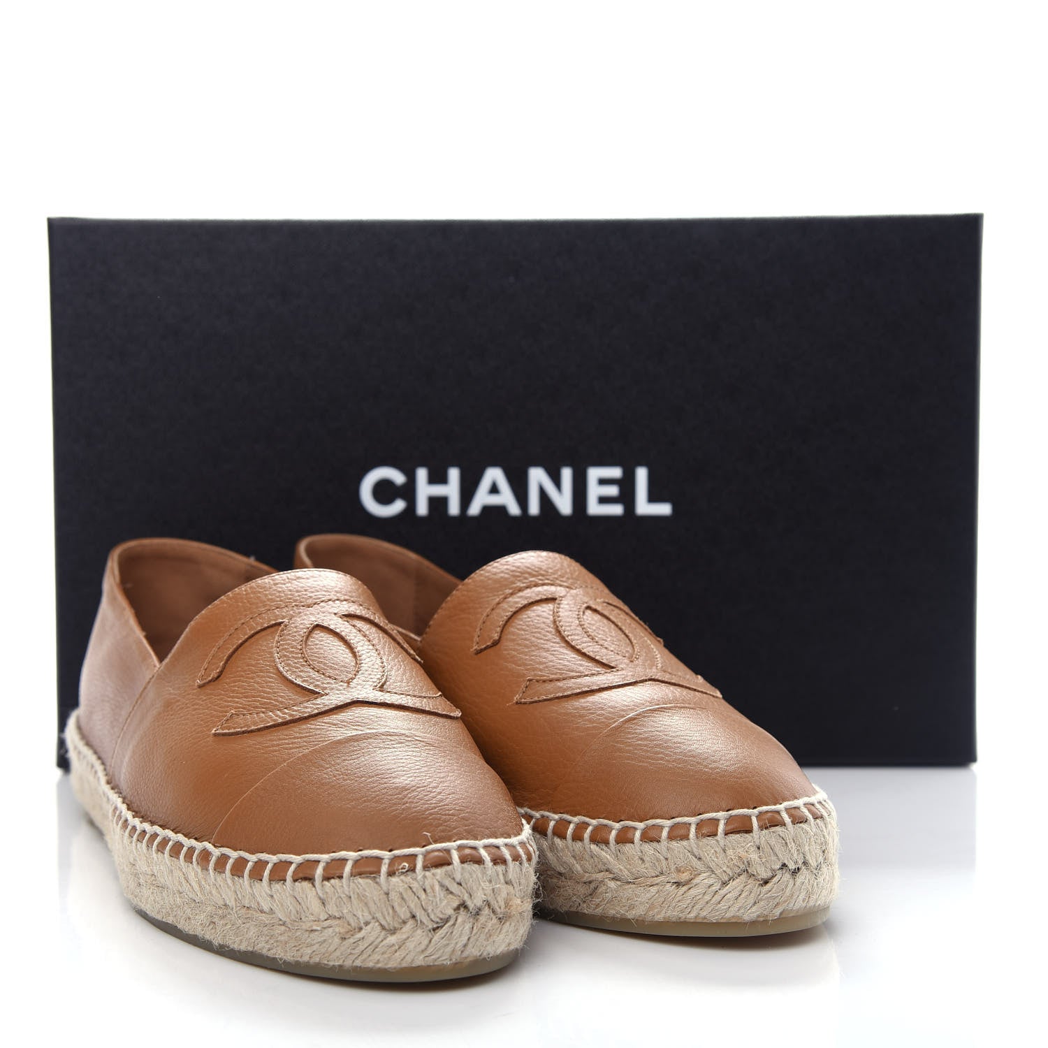Chanel Lambskin CC Espadrilles 38 Light Brown 13 of 13