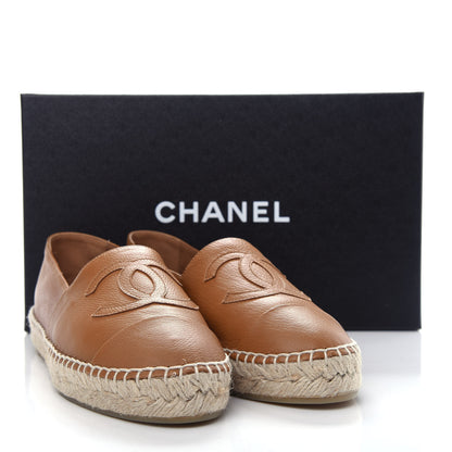 Chanel Lambskin CC Espadrilles 38 Light Brown 13 of 13