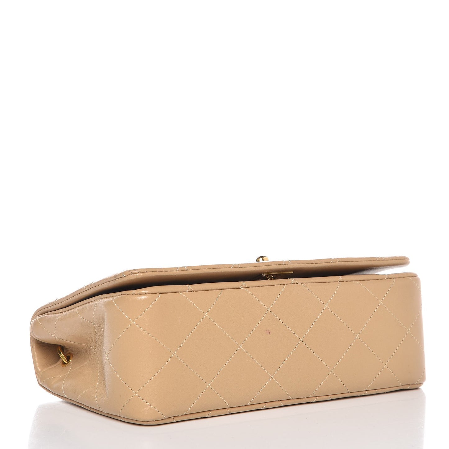Lambskin Quilted Mini Flap Beige