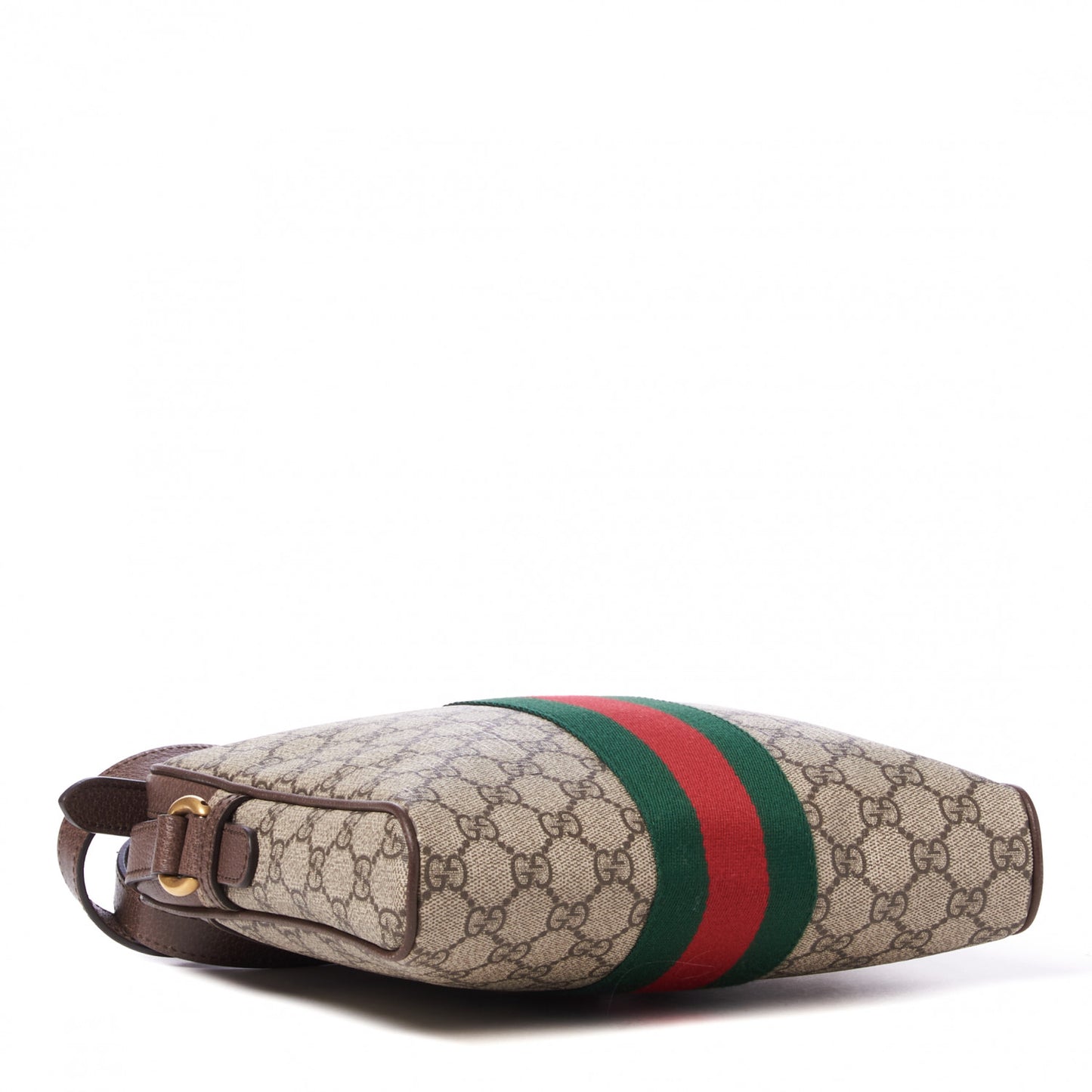 GG Supreme Monogram Web Small Ophidia Messenger Bag Brown