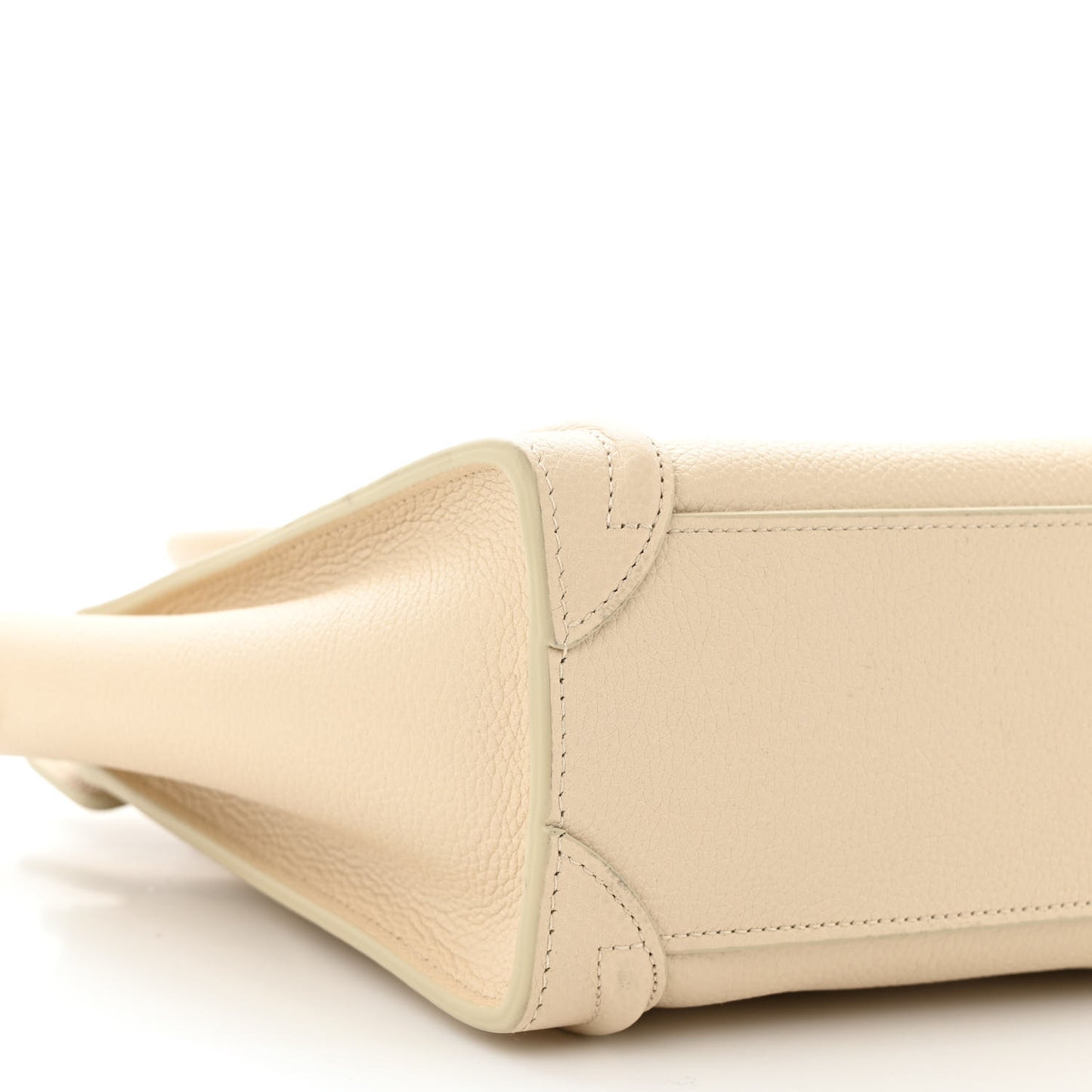 Drummed Calfskin Nano Luggage Ivory