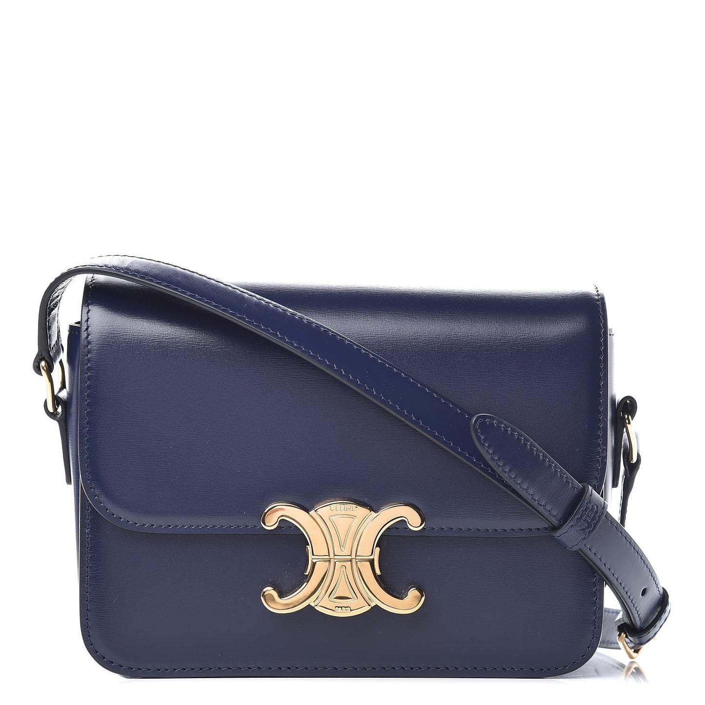 Shiny Calfskin Teen Triomphe Dark Blue