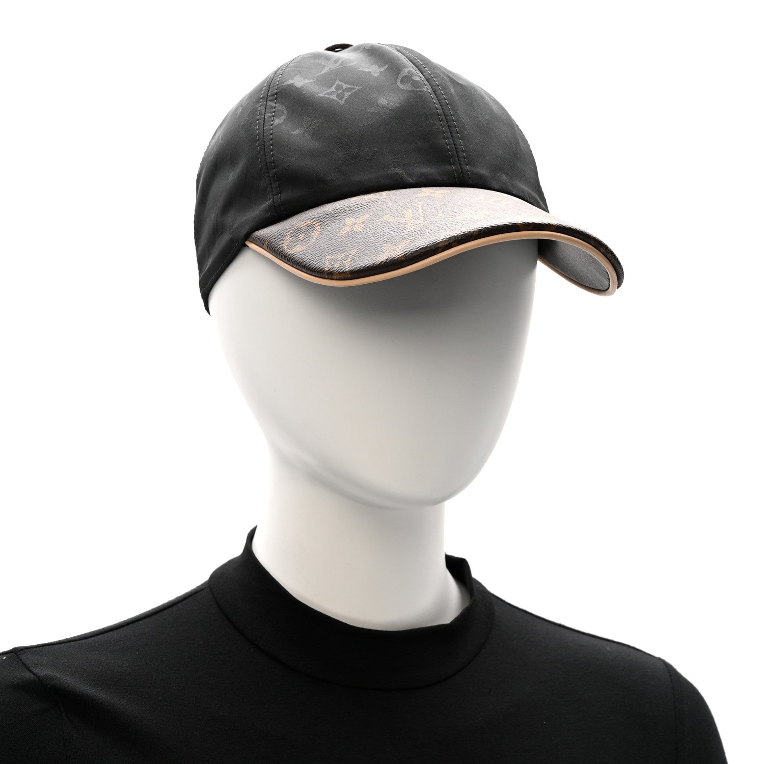 Louis Vuitton Polyester Silk Monogram LV Get Ready Cap M Black 2 of 10