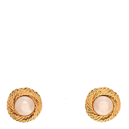Chanel Pearl Clip On Earrings Gold 1 of 4
