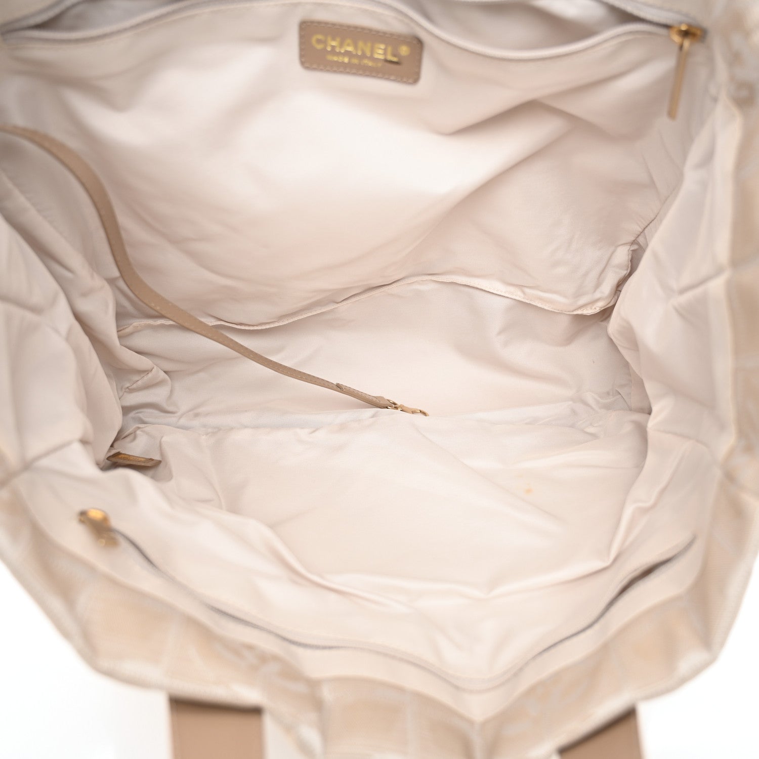 Chanel Nylon Medium Travel Tote Beige 3 of 9