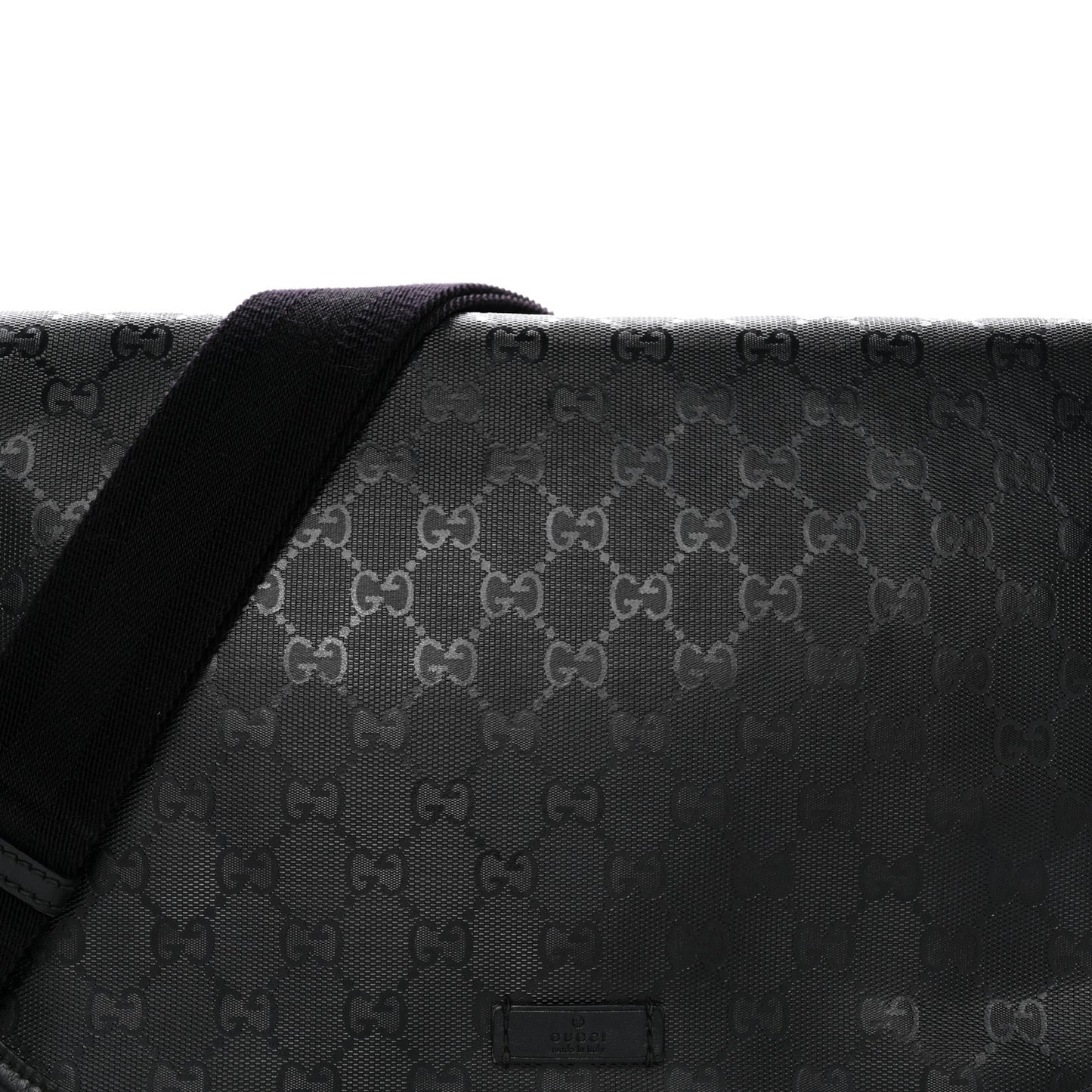 Imprime Monogram Medium Double Buckle Flap Messenger Bag Black