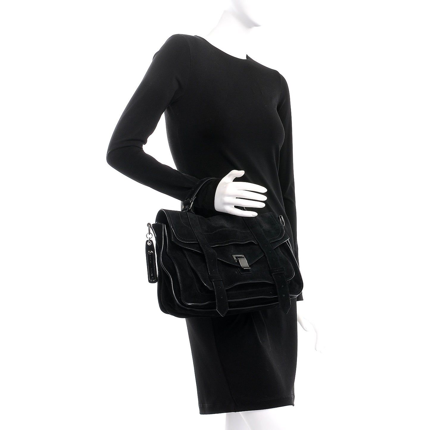 Suede Medium PS1 Satchel Black