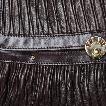 Fendi Nappa Pleated Shoulder Bag Testa di Moro 13 of 14