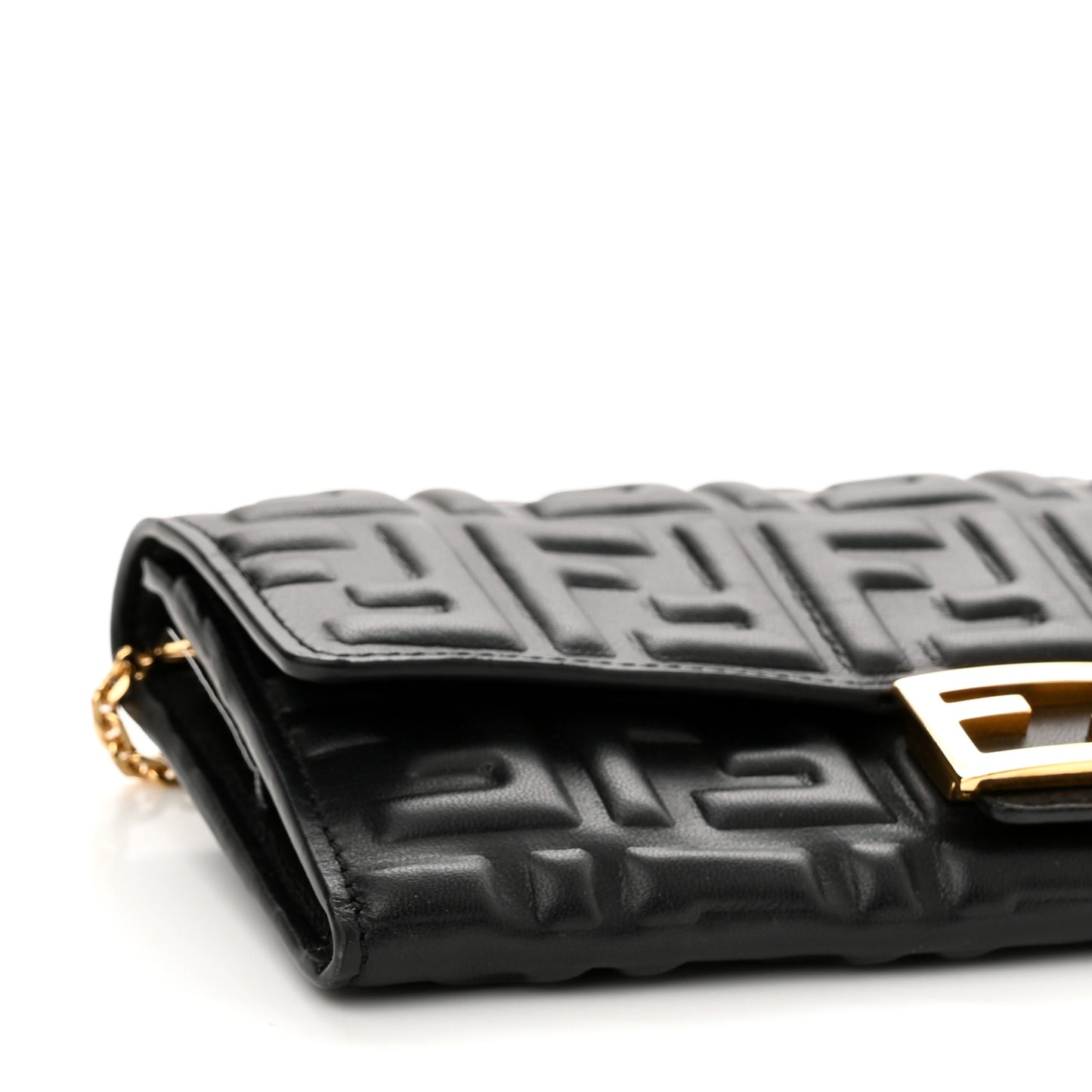 Nappa Matisse FF Embossed Continental Wallet On Chain Black