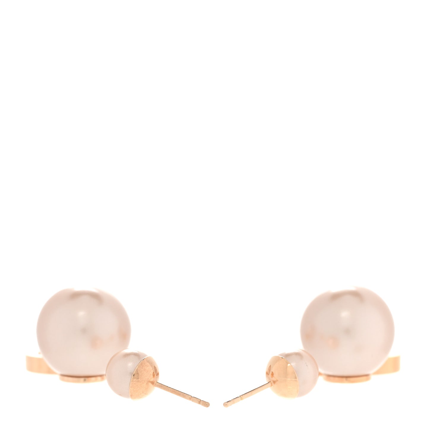 Metal Pearl Tribales Earrings Pink Gold
