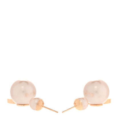Christian Dior Metal Pearl Tribales Earrings Pink Gold 3 of 6