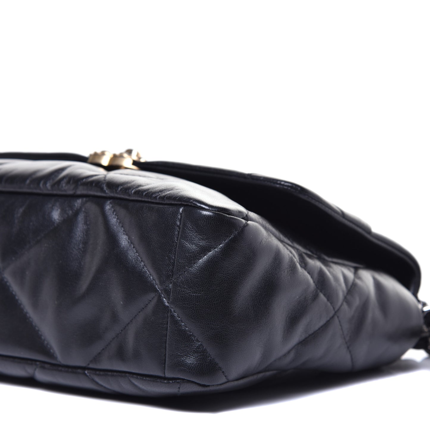 Lambskin Quilted Medium 19 Flap Black