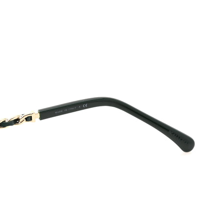 Chanel Metal Calfskin Butterfly Pearl Chain Sunglasses 4274Q Gold Green 6 of 8