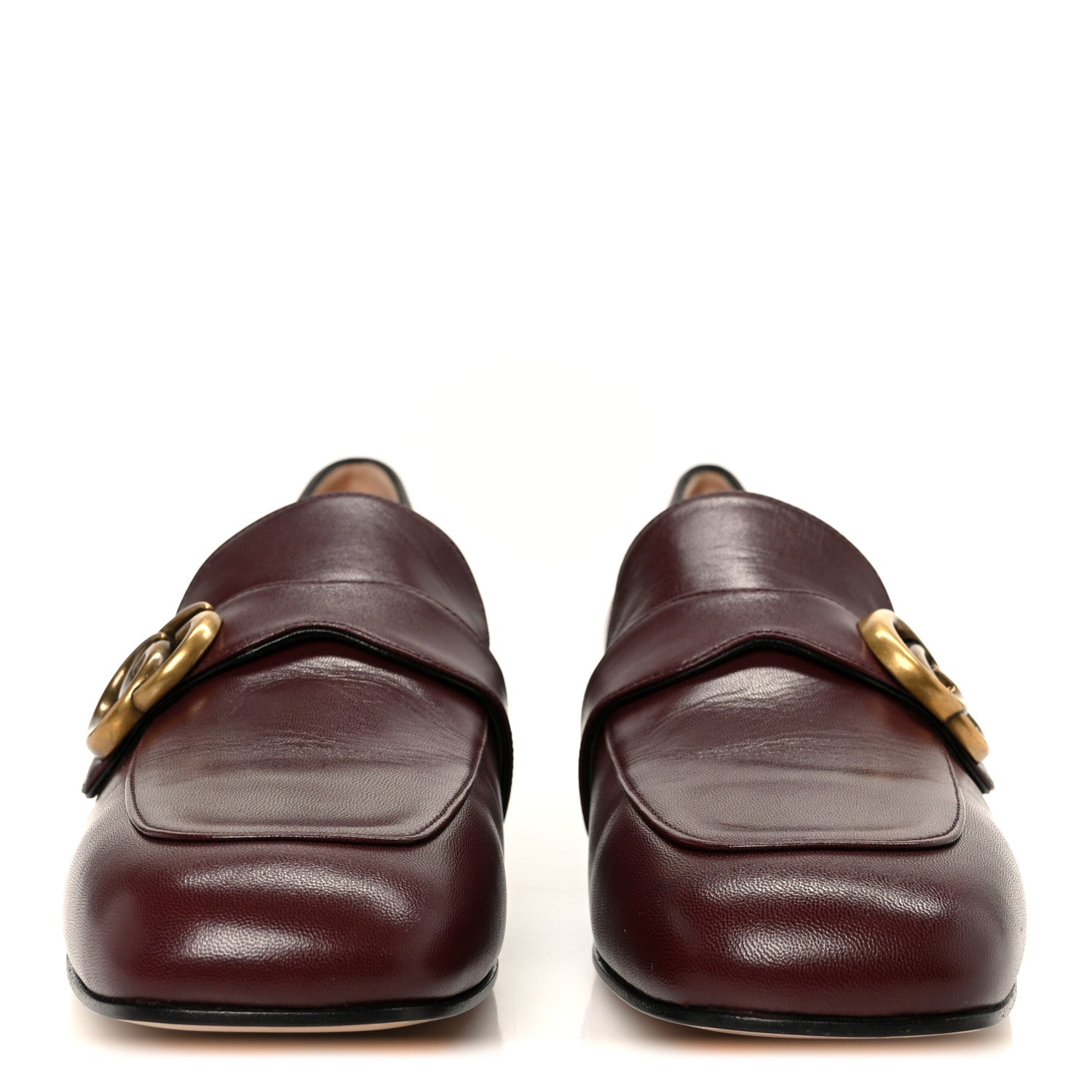 Gucci Malaga Kid Womens GG Marmont Loafers 40.5 Vintage Bordeaux 3 of 9