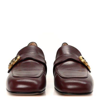 Gucci Malaga Kid Womens GG Marmont Loafers 40.5 Vintage Bordeaux 3 of 9