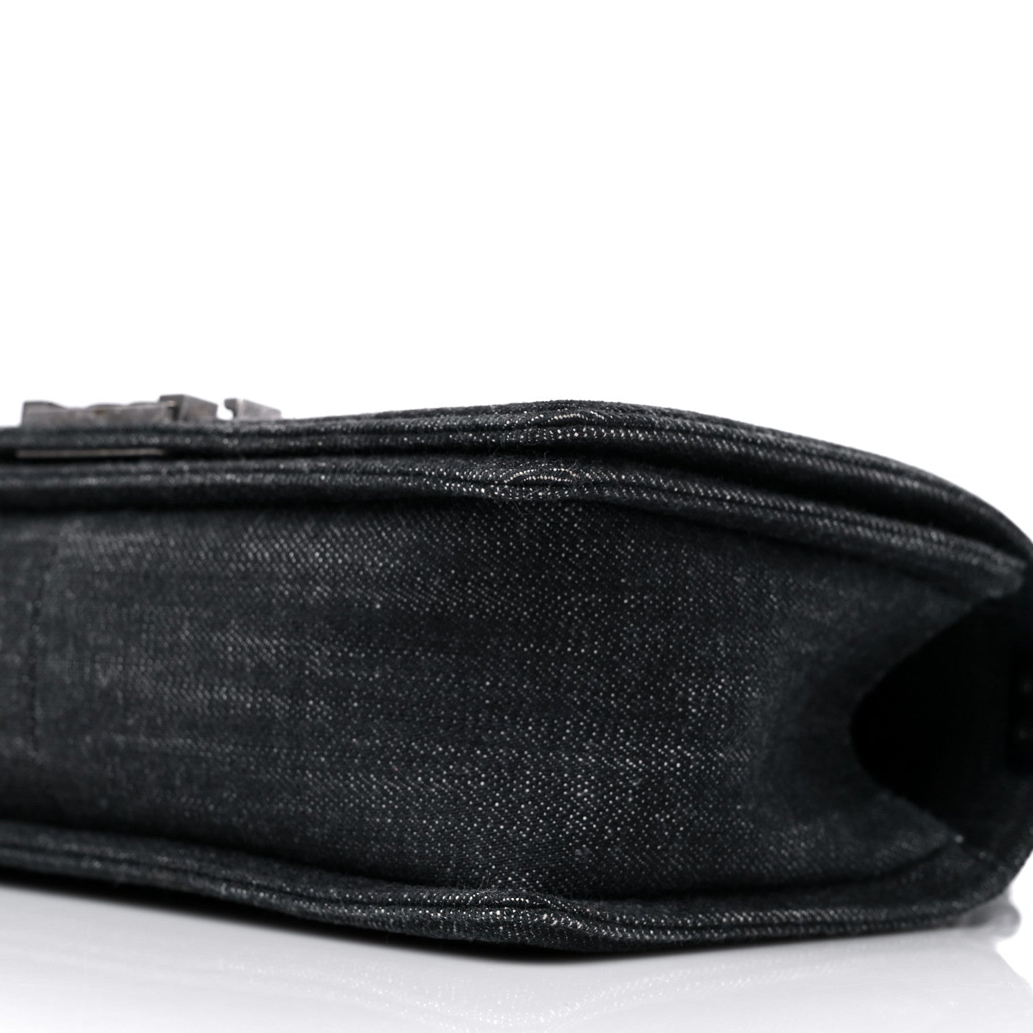 Chanel Denim Quilted Medium Boy Flap Black 9 of 10