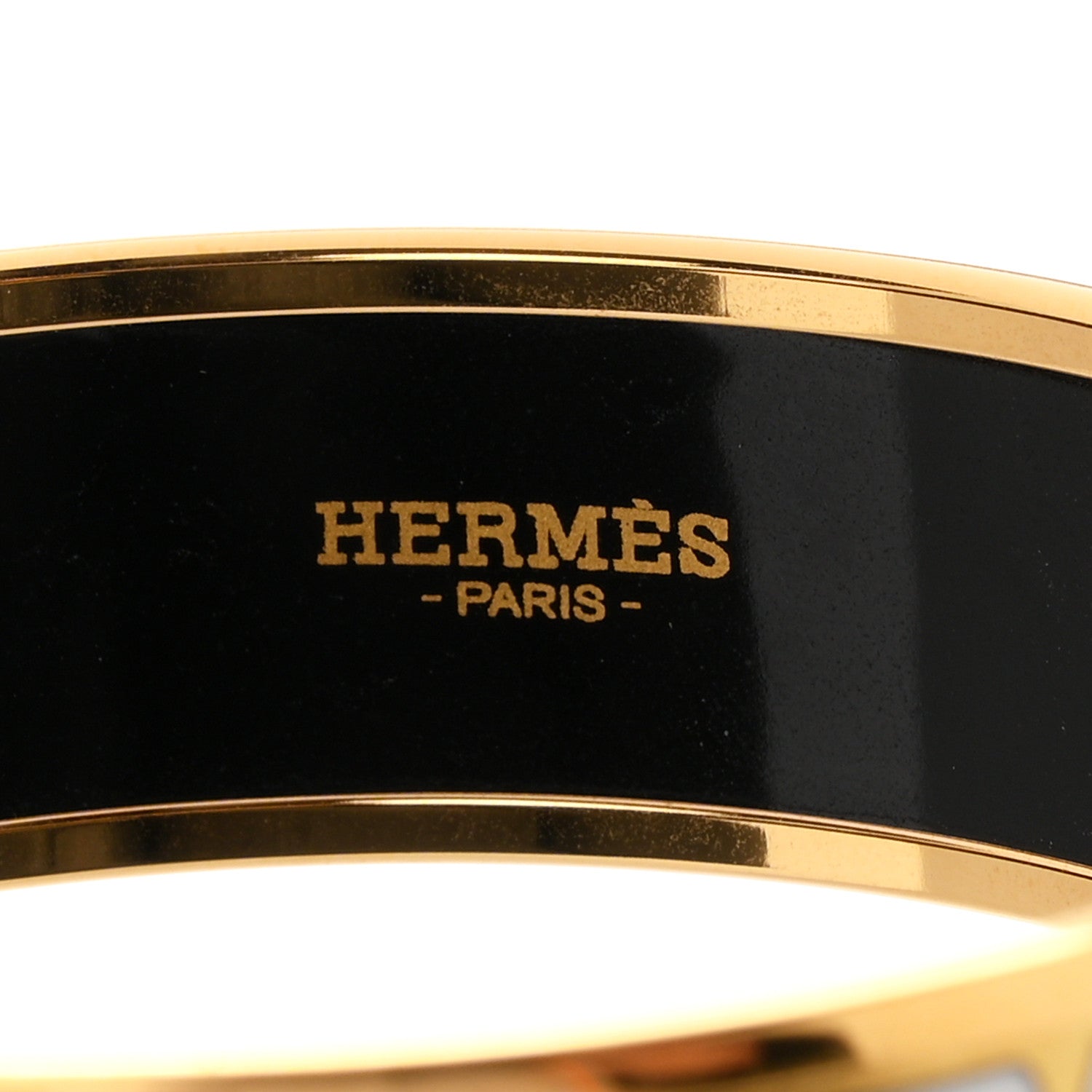 Hermes Enamel Printed Wide Balcons du Guadalquivir Bracelet 65 Gold 4 of 6
