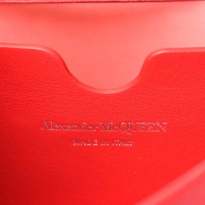 Alexander McQueen Calfskin Polyurethane Mini Jeweled Knuckle Satchel Coral 6 of 10