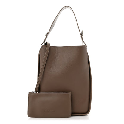 Balenciaga Calfskin Logo Embossed Small Tool 2.0 North-South Tote Mink Grey 5 of 10