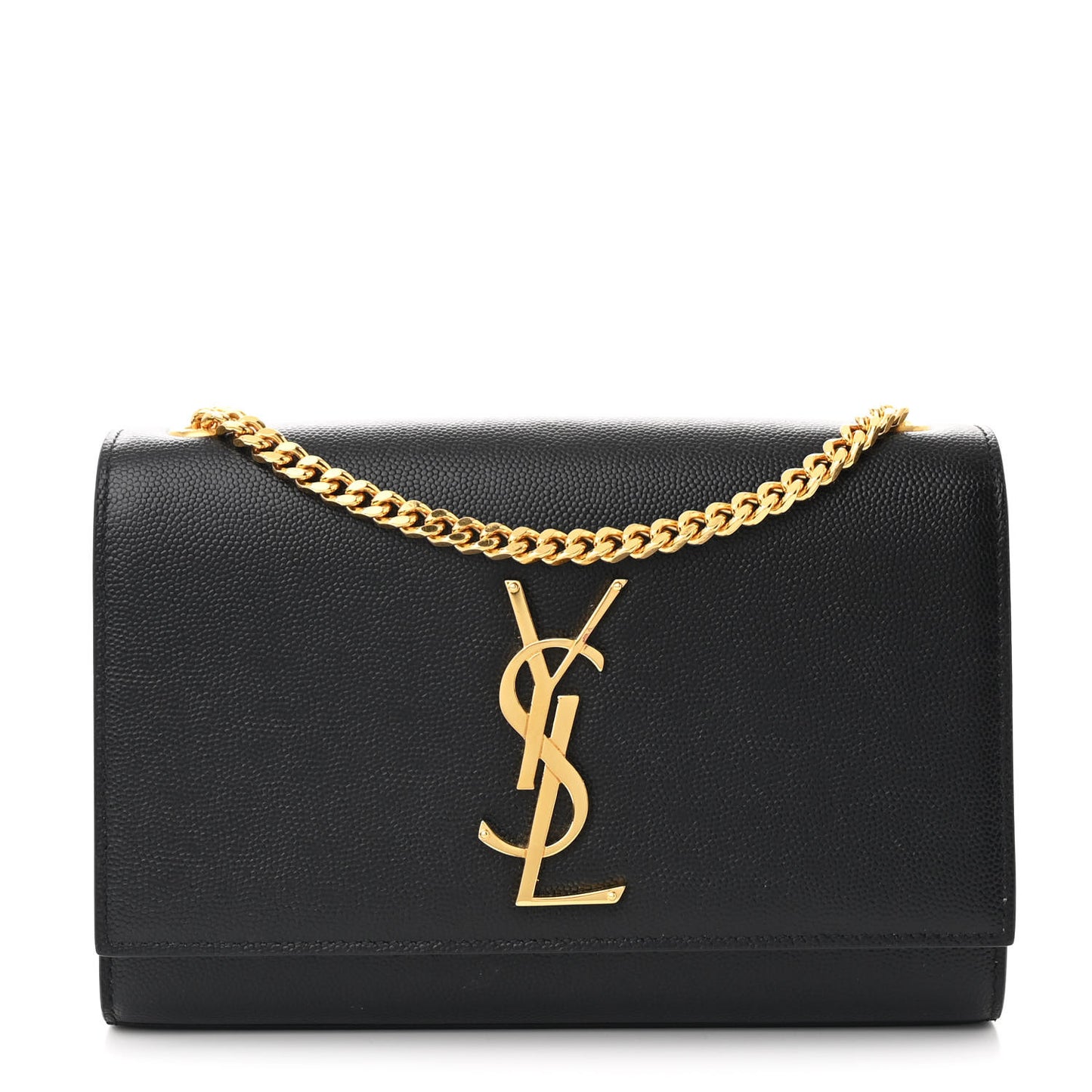Grain De Poudre Medium Classic Monogram Kate Satchel Black