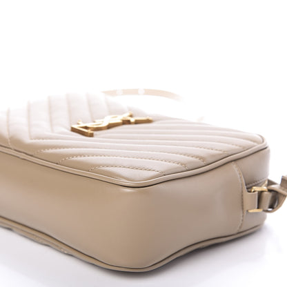 Saint Laurent Calfskin Matelasse Monogram Lou Camera Bag Dark Latte 7 of 9