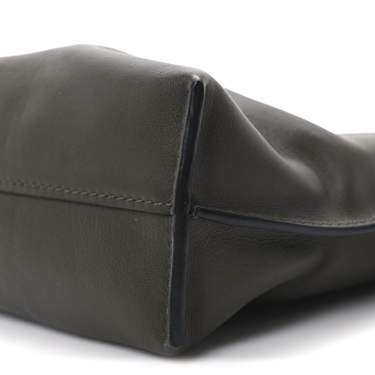 Loewe Calfskin Mini Flamenco Knot Clutch Dark Khaki 9 of 9